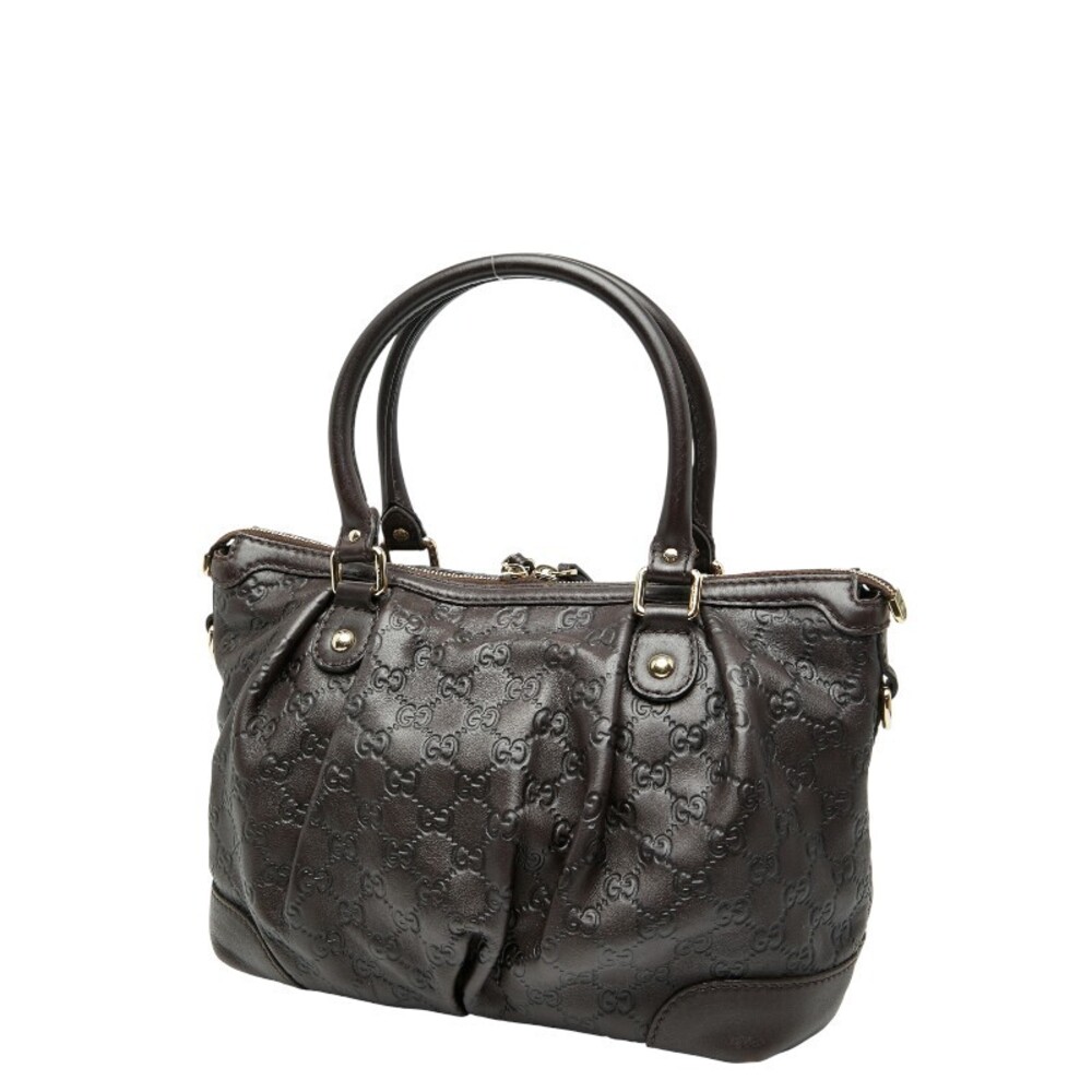 Gucci Sukey Leather ssima Brown Shoulder Handbag Bag